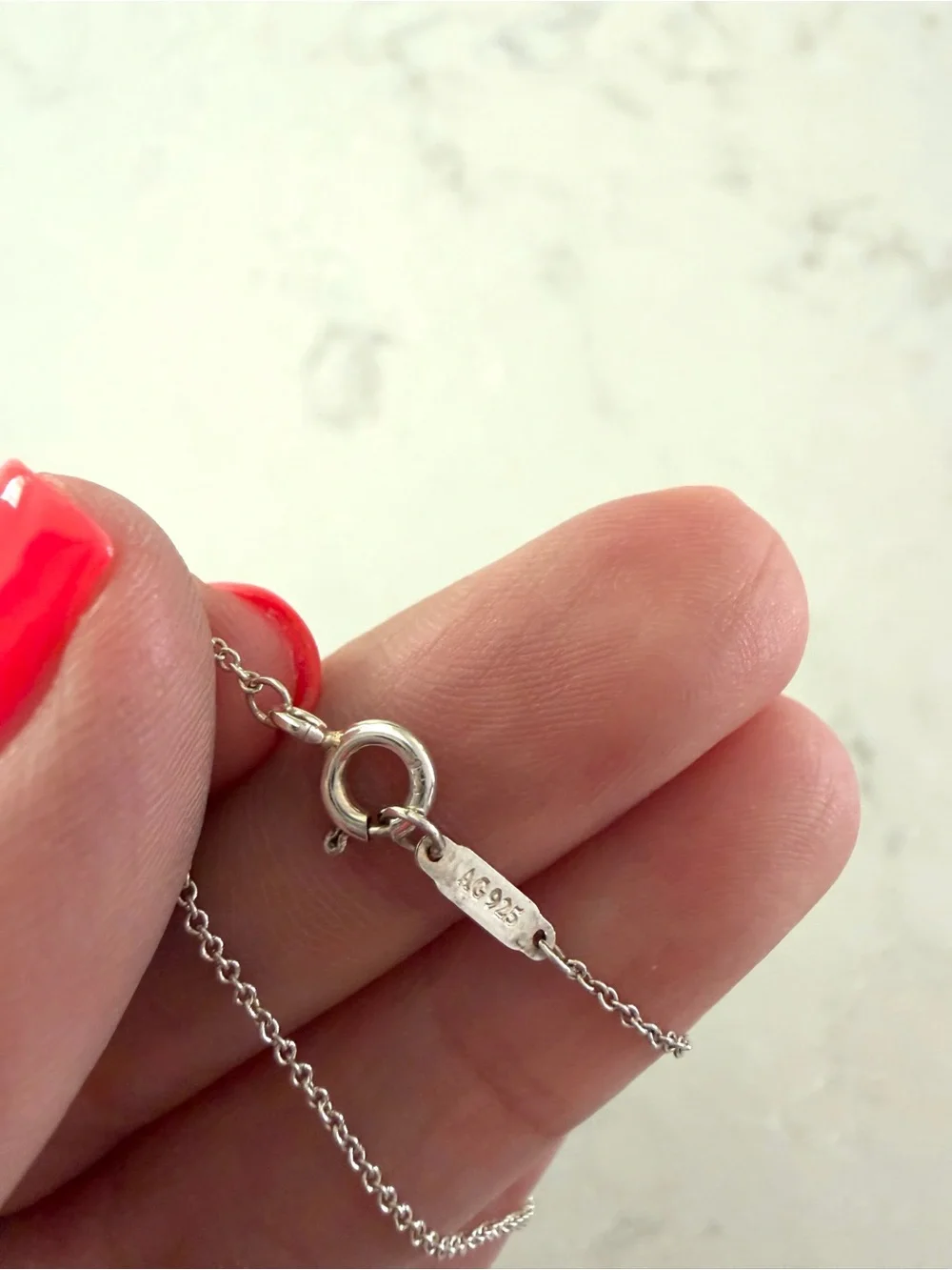 Tiffany & Co. Elsa Peretti Open Heart Necklace Medium 16mm 20” Sterling Silver - Picture 7 of 8